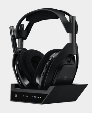 Logitech ASTRO A50 X Lightspeed Wireless Gaming Headset + Base Station | Immersive Audio | Blue Vo!ce Technology | Ultra Lightweight - Black